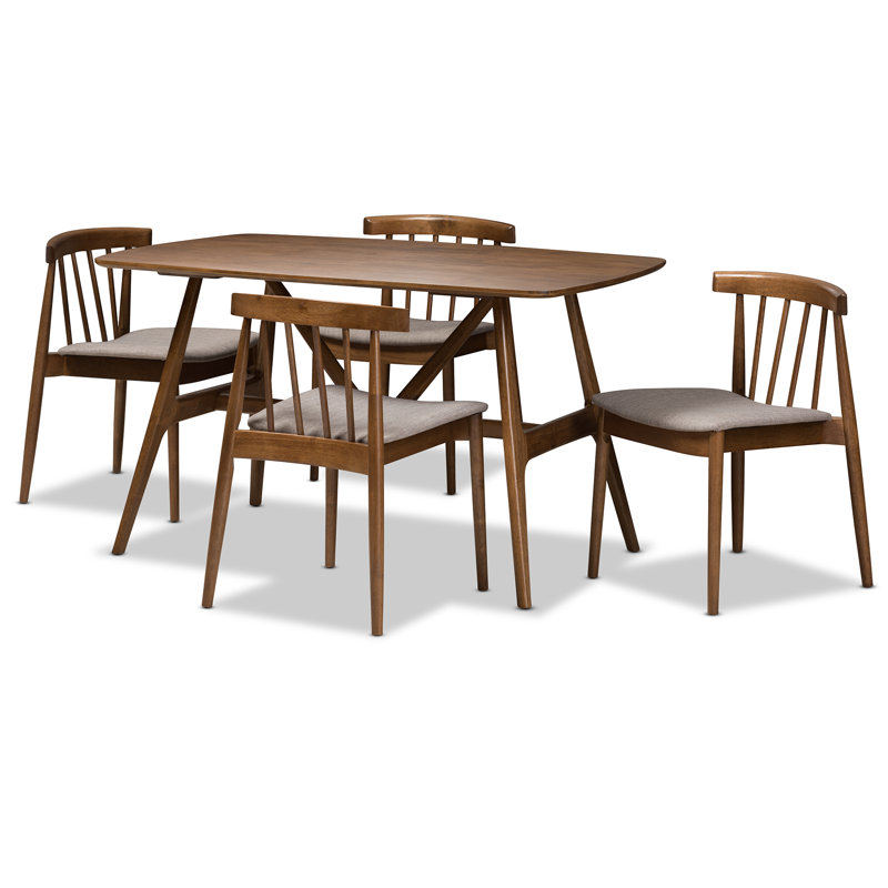 Oliver Watkin MidCentury Modern 5 Piece Breakfast Nook Dining